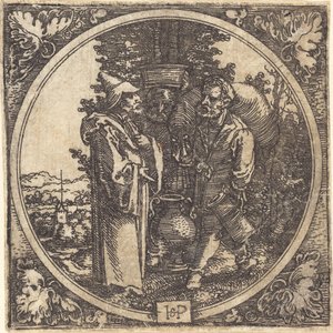Gentiluomo e due servi, o Solone e due contadini da Sebald Beham