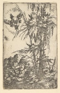 Gioacchino riceve la promessa della nascita della Vergine, 1520 da Sebald Beham