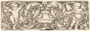 Ornamento con un Vaso tra Due Genii