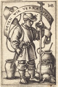 Contadino al mercato [sinistra] da Sebald Beham