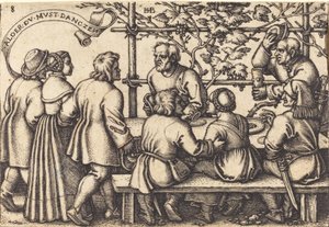 Il banchetto del contadino da Sebald Beham