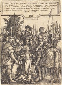 La giustizia di Traiano da Sebald Beham