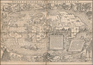 Mappa del mondo del 1532 di Sebastian Münster da Sebastian Munster