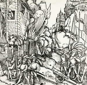 Assedio di Cartagine, incisione tratta da Cosmografia Universale di Sebastian Munster. Germania da Sebastian Munster