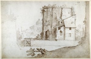 Rovine sul Celio con la chiesa dei SS. Giovanni e Paolo da Sebastian Vrancx