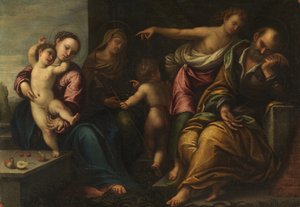 Madonna col Bambino, il piccolo San Giovanni, Sant
