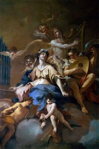 Gloria di Santa Cecilia con angeli musicali, c.1720 da Sebastiano Galeotti