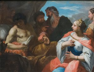 Antioco visitato dal medico alla presenza di Seleuco e Stratonice, fine XVII secolo da Sebastiano Ricci