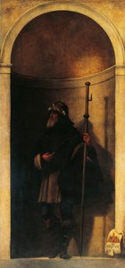 San Sinibaldo, decorazione della porta dell