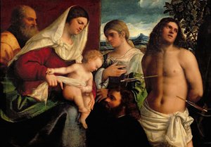 Sacra Conversazione con SS. Caterina, Sebastiano e Sacra Famiglia da Sebastiano del Piombo