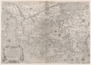 Speculum Romanae Magnificentiae: Mappa della Grecia, metà del XVI secolo da Sebastiano di Re