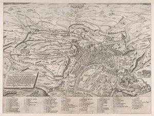 Speculum Romanae Magnificentiae: Vista di Roma da nord, 1561 da Sebastiano di Re