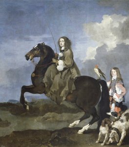 Cristina di Svezia a cavallo (1626-1689), regina di Svezia da Sébastien Bourdon