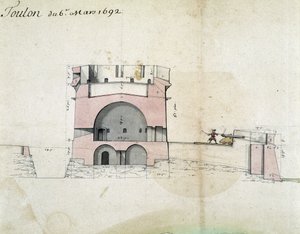 Fortificazione di Tolone da Vauban il 06/03/1692 da Sebastien Le Prestre de Vauban