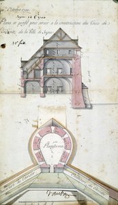 Piano e taglio delle torri della città di Seyne, di Vauban, 10 ottobre da Sebastien Le Prestre de Vauban