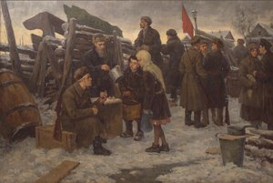Mattina sulle barricate da Semyon Gavrilovich Nikiforov