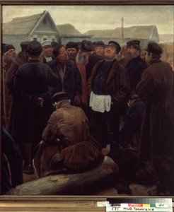 Alla riunione della comunità di campagna da Sergei Alexeyevich Korovin