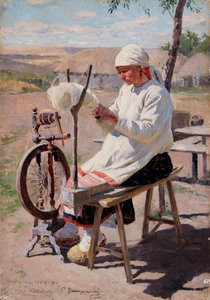 La filatrice da Sergei Arsenevich Vinogradov
