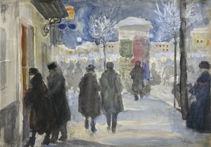 Strada di Mosca, 1922 da Sergei Arsenevich Vinogradov