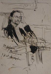 Ritratto di Alexey Alexandrovich Bakhrushin, 1908 da Sergei Arsenevich Vinogradov