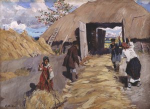 La trebbiatura, 1916