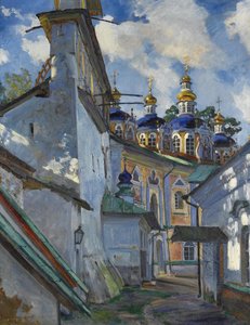 Vista del Monastero Pskovo-Pechersky, 1928 da Sergei Arsenevich Vinogradov