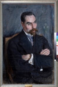 Ritratto del poeta Valeri Iakovlevitch Brioussov da Sergei Vasilievich Malyutin