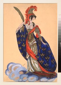 Costume preparatorio per la pièce teatrale "Il trionfo degli Stati" di A. Bobrishchev-Pushkin da Sergei Yurevich Sudeikin