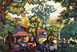 Scena georgiana da Sergei Yurevich Sudeikin