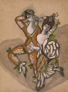 Costume per la commedia teatrale Le nozze di Figaro di P. de Beaumarchais, 1915 da Sergei Yurievich Sudeykin
