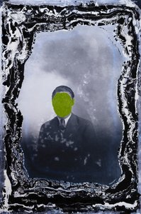 giovane signore in posa da solo, 2019 (tecnica mista)