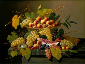 Natura morta con cesto di frutta