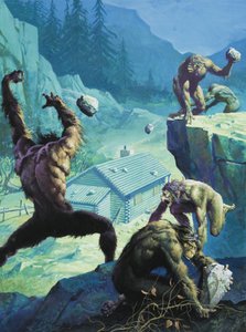 Big Foot, o il leggendario uomo-scimmia americano (gouache su carta) da Severino Baraldi