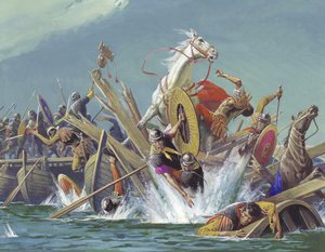 Morte di Massenzio nella battaglia di Ponte Milvio