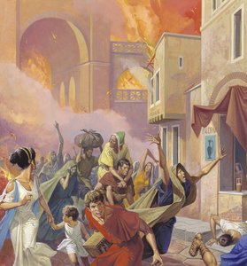 Fuga dal grande incendio di Roma del 64 d.C.