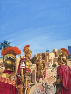Romani ammirano i resti dell