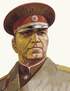 Il generale russo Georgi Zhukov (gouache su carta)