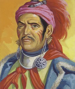 Tecumseh e Tenskwatawa (gouache su carta)