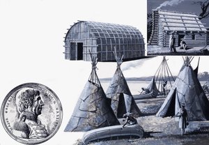 Le case dei diversi tipi di indiani d
