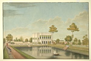 Casa di Calcutta circondata da un giardino con serbatoio e dipendenze da Shaik Muhammad Amir of Karraya