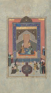 Bahram Gur nel Palazzo Oscuro di Sabato, Foglio 207 da un Khamsa da Shaikh Zada