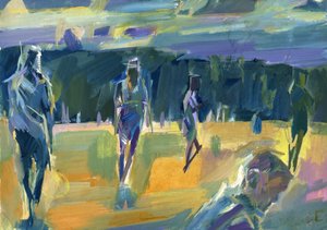 Pomeriggio nel parco, 2024 (gouache su carta)