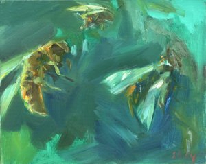 Ape 2, 2024 (olio su tavola)