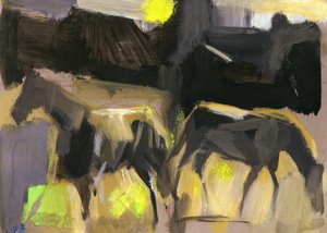 Cavalli grigi, 2024 (gouache su carta)