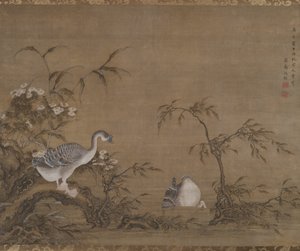 Oche su una riva del fiume da Shen Kai