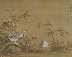Oche su una riva del fiume, dinastia Qing da Shen Kai