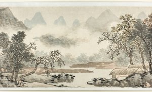 Nuvole sul fiume prima della pioggia 溪雲欲雨圖 da Shen Zhou