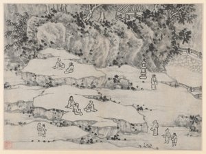 Dodici vedute della Collina della Tigre, Suzhou: La terrazza della pietra che annuisce, Collina della Tigre..., dopo il 1490