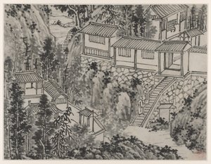 Dodici vedute della Collina della Tigre, Suzhou: Il ritiro del pino da Shen Zhou