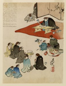 Una lettura di poesie da Shibata Zeshin